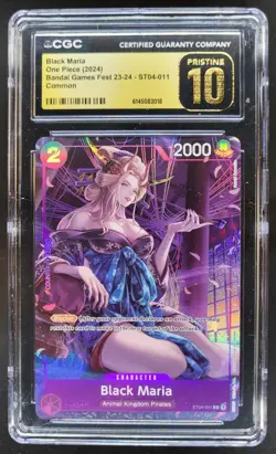 2024 ONE PIECE BLACK MARIA BANDAI GAMES FEST ST04-011 CGC 10 PRISTINE TL3 - Image 1