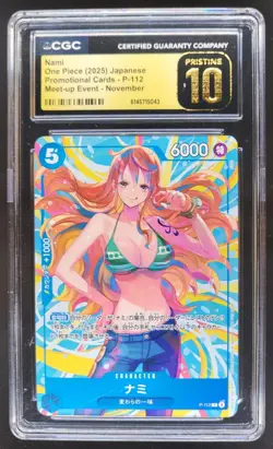 2025 ONE PIECE JP NAMI PROMO P-112 MEET UP EVENT CGC 10 PRISTINE RC7 - Image 1