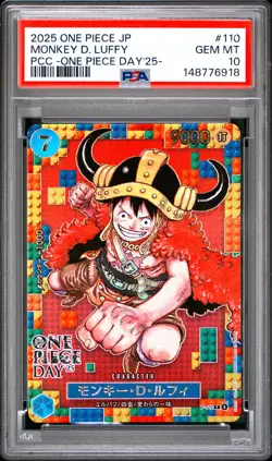 Monkey D. Luffy PSA10 2025 One Piece Japanese One Piece Day'25- #110 - Image 1