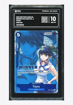 One Piece PCG 10 GEM-MT Tsuru R Promo 2025 OP06-051 Winner Pack Vol.4 English - Image 1