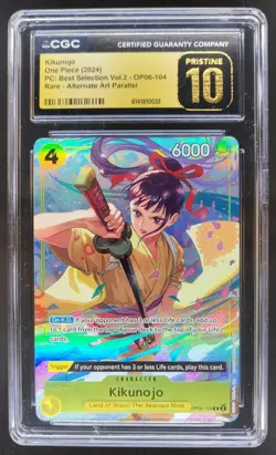 2024 ONE PIECE KIKUNOJO RARE ALT ART OP06-104 CGC 10 PRISTINE RC7 - Image 1