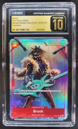 2024 ONE PIECE BROOK BANDAI GAMES FEST ST01-011 CGC 10 PRISTINE TL3 - Image 1