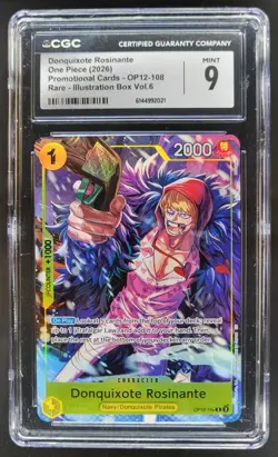 2026 ONE PIECE DONQUIXOTE ROSINANTE RARE PROMO OP12-108 CGC 9 TL3 - Image 1