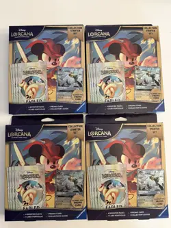 LOT of 4 Lorcana Fabled Collection Starter Set Box Tinker Promo Disney Sealed - Image 1