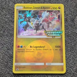 Pokemon Reshiram, Zekrom & Kyurem Holo Promo Jumbo Card English 2018 - Image 1