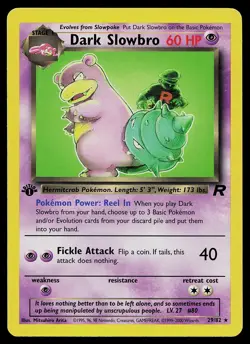 Pokemon Card - Dark Slowbro Team Rocket 29/82 Rare 1st Edition - Image 1