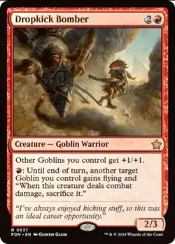 X 1 Dropkick Bomber NM-M FDN 537 MTG Magic The Gathering - Image 1