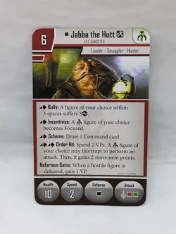 (3) Star Wars Imperial Assault Jabba The Hutt Villain Pack Cards - Image 2