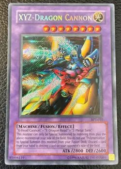 YUGIOH XYZ DRAGON CANNON SECRET RARE UNLIMITED TIN BPT-010 LP/VLP - Image 1