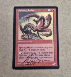 UNPLAYED SIGNED NM Magic MTG Spitting Hydra Stronghold Daren Bader EDH CUBE VTG - Image 1