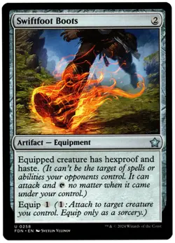 Swiftfoot Boots #0258 (FDN) Foundations Uncommon MTG - Image 1