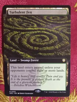 EXTENDED Turbulent Fen Secrets of Strixhaven COMMANDER Magic The Gathering MTG - Image 1
