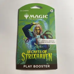 MTG Secrets of Strixhaven Play Sleeved Booster Pack sealed In Hand - Image 1