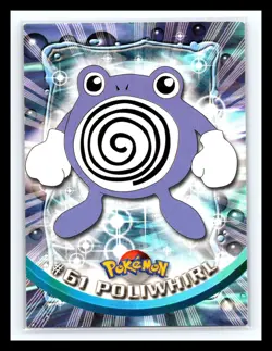 💥 POLIWHIRL 1999 Topps Pokemon TV Non Holo Animation 1st Series Blue Logo # 61 - Image 1