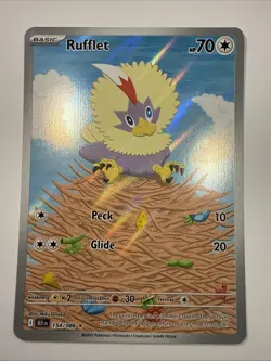 Pokemon TCG Rufflet Illustration Black Bolt 154/086 English Edition Nm - Image 1