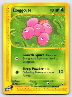 Exeggcute 76 Common Aquapolis Pokemon Near Mint - Image 1