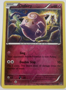 Pokemon TCG Clefairy 81/122 Breakpoint Reverse Holo Common 2016 Fairy NM/LP - Image 1