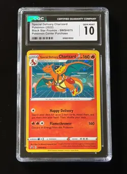GEM MINT 10 Special Delivery Charizard SWSH075 Pokemon Center Promo (PSA) CGC 10 - Image 1