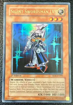 YUGIOH SILENT SWORDSMAN LV3 ULTRA RARE 1ST EDITION RDS-EN009 LP/MP - Image 1