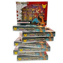 Lot of (8) Pokemon TCG Celebrations Lance's Charizard V Collection Boxes SEALED - Image 1
