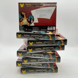 Lot of (8) Pokemon TCG Celebrations Lance's Charizard V Collection Boxes SEALED - Image 2