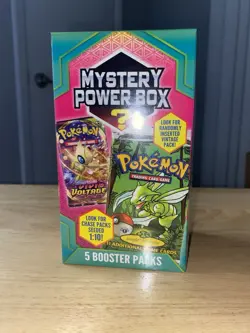 Pokemon Mystery Power Box Walmart MJHoldings 2022 Sealed 1:10 Odds 5 Packs 728192538599 - Image 1