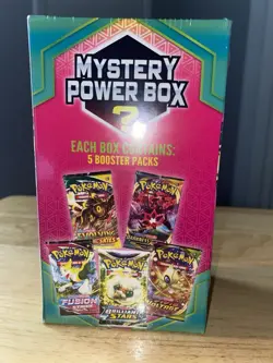 Pokemon Mystery Power Box Walmart MJHoldings 2022 Sealed 1:10 Odds 5 Packs 728192538599 - Image 2