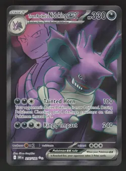 Team Rocket's Nidoking ex 216/182 Pokemon TCG Destined Rivals NM - Image 1