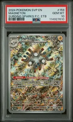Pokemon Center ETB Magneton SVP 159 Surging Sparks PSA 10 Stamped Promo - Image 1
