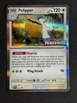 Pelipper SVP 022 Paldea Evolved Stamped Prerelease Promo Pokemon TCG LP - Image 1
