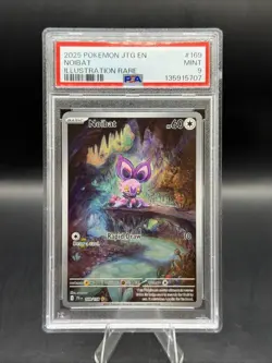 Pokemon Noibat 169/159 Illustration Rare Holo Sv09 Journey Together PSA 9 - Image 1