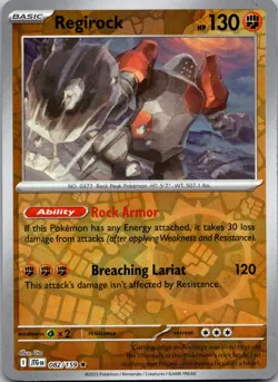 Regirock 082/159 Rare Journey Together Pokemon Reverse Holo Lightly Played - Image 1