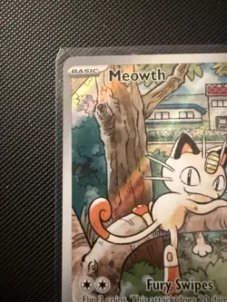 Pokemon TCG Meowth 106/094 Phantasmal Flames Illustration Rare - Image 2
