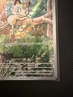 Pokemon TCG Meowth 106/094 Phantasmal Flames Illustration Rare - Image 4