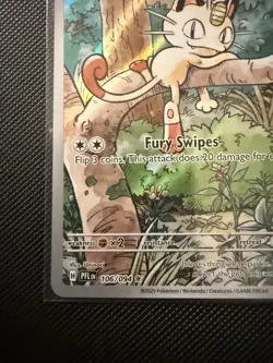 Pokemon TCG Meowth 106/094 Phantasmal Flames Illustration Rare - Image 5