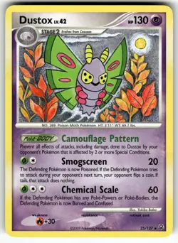 Dustox 25/127 Rare Platinum Pokemon Lightly Played - Image 1