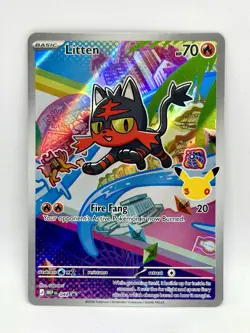 Rowlett 43 Litten 44 Popplio 45 First Partner Illustration Pokemon Promo Set - Image 5