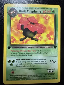 Pokemon TCG Team Rocket #30/82 Dark Vileplume 1st Edition LP+ - Image 1