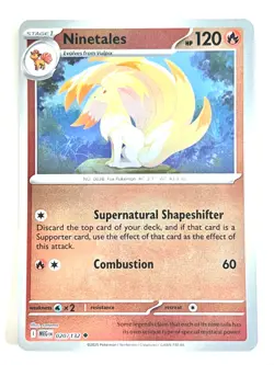 Ninetales 020/132 Reverse Holo Uncommon Mega Evolution Pokemon TCG Near Mint NM - Image 1