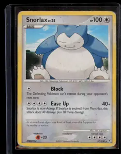 Pokemon TCG Snorlax 37/130 Diamond and Pearl Regular MP - Image 1