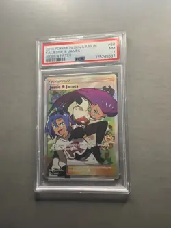 2019 POKEMON SUN & MOON HIDDEN FATES #68 FULL ART/JESSIE & JAMES PSA 7 - Image 2