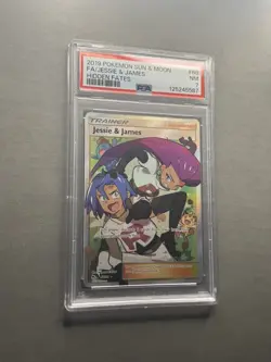 2019 POKEMON SUN & MOON HIDDEN FATES #68 FULL ART/JESSIE & JAMES PSA 7 - Image 3