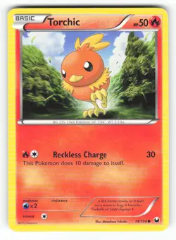 Torchic 14/108 Common Dark Explorers Pokemon Moderately Played - Image 1