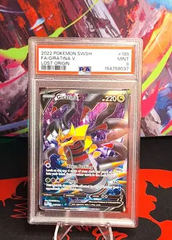 Giratina V 185 Lost Origin Pokemon TCG PSA 9 Fresh Cert - Image 1