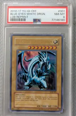BLUE EYES WHITE DRAGON LOB-001 NM-MT PSA8 - Image 2