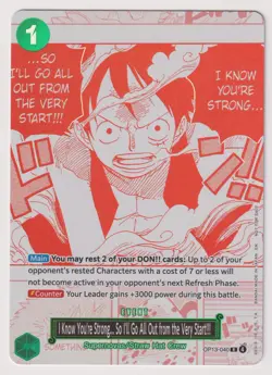 I Know You're Strong... OP13-040 Promo NM One Piece TCG English - Image 1