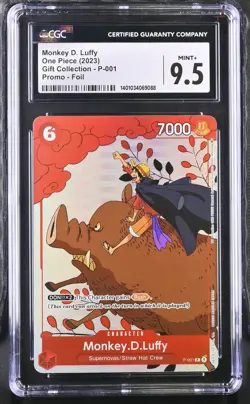 CGC 9.5 Monkey D. Luffy Gift Collection #P-001 Promo Alt Art 2023 One Piece - Image 1