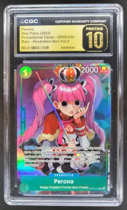 2025 ONE PIECE PERONA RARE ILLUSTRATION BOX OP09-034 CGC 10 PRISTINE RC7 - Image 1