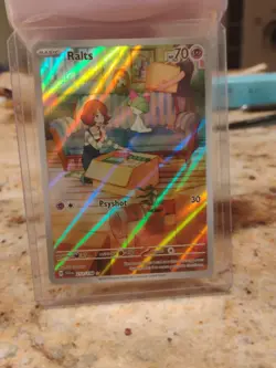 Pokemon TCG Ralts 211/198 Scarlet & Violet Base Set Illustration Rare Card - LP - Image 1