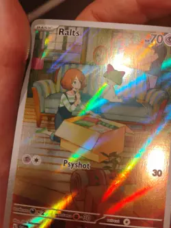 Pokemon TCG Ralts 211/198 Scarlet & Violet Base Set Illustration Rare Card - LP - Image 4